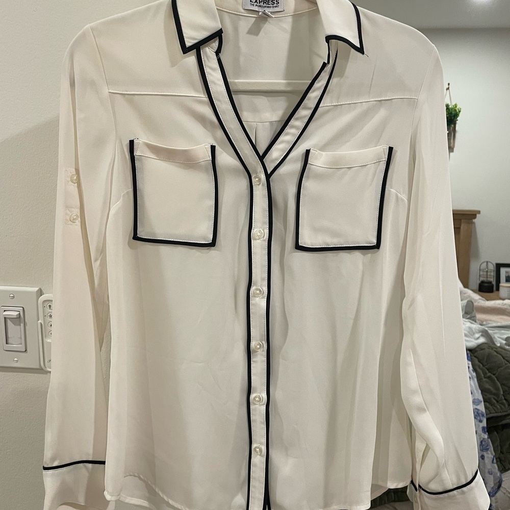 Express Off-White Portofino Blouse